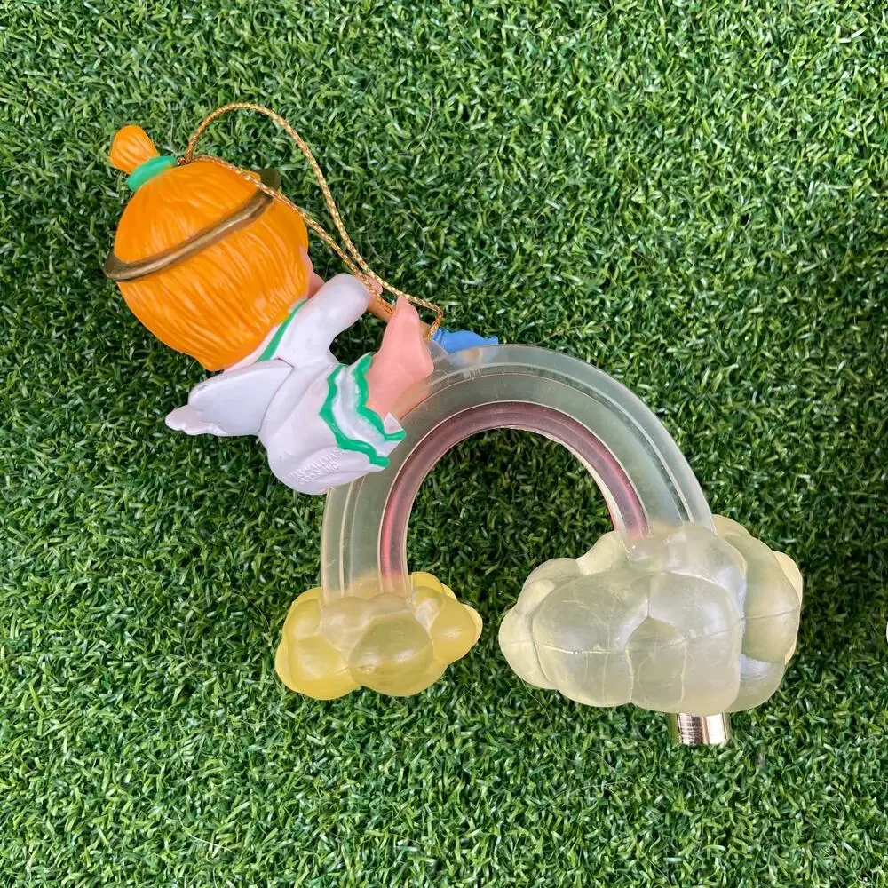 Vintage 1985 Hallmark Christmas Ornaments Katybeth Magic Lighted Rainbow Angel